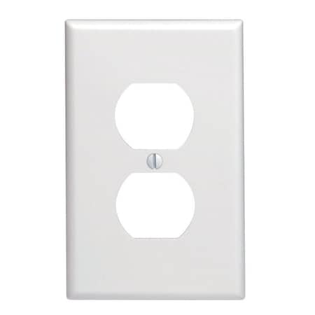 Leviton Leviton White 1 gang Thermoset Plastic Duplex Wall Plate 1 pk 80503-00W